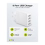 Goobay Adaptador de red USB A de 4 puertos, 30W, blanco