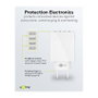 GOOBAY Cargador de red con 4 puertos USB, 30W, blanco