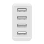 Goobay Adaptador de red USB A de 4 puertos, 30W, blanco