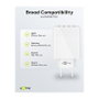 GOOBAY Cargador de red con 4 puertos USB, 30W, blanco