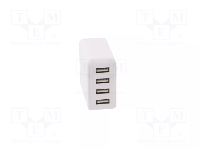 GOOBAY Cargador de red con 4 puertos USB, 30W, blanco GOOBAY Cargador de red con 4 puertos USB, 30W, blanco