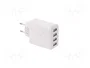 GOOBAY Cargador de red con 4 puertos USB, 30W, blanco