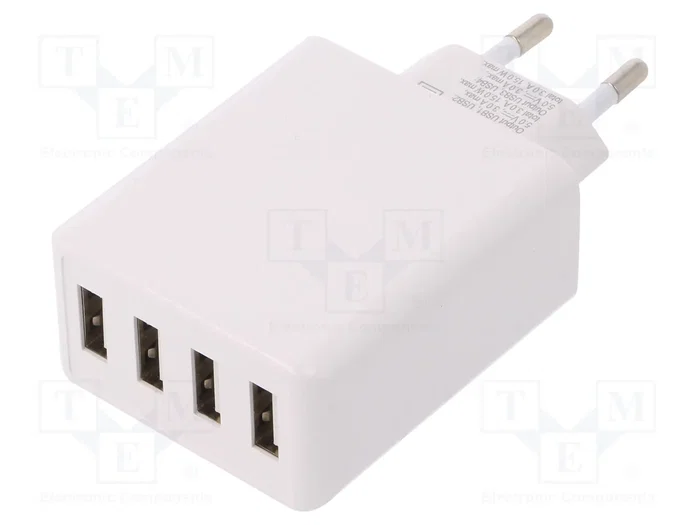 GOOBAY Cargador de red con 4 puertos USB, 30W, blanco GOOBAY Cargador de red con 4 puertos USB, 30W, blanco