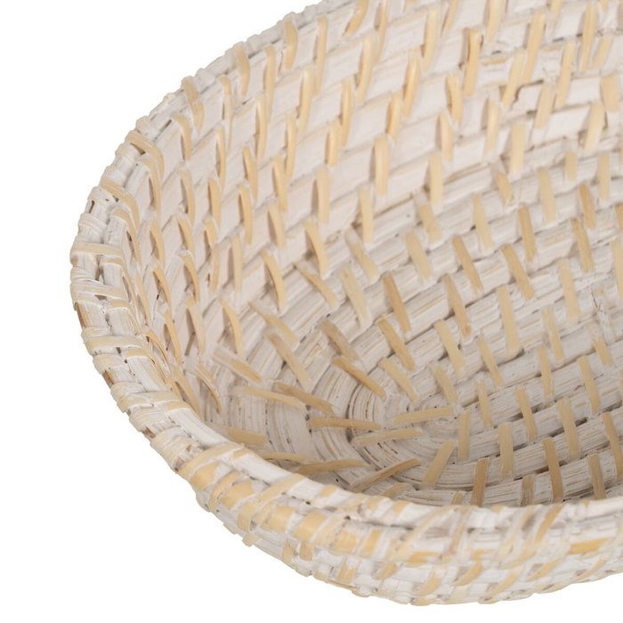 S/2 Bandeja Blanco Fibra Natural 29 X 22 X 7 cm S/2 Bandeja Blanco Fibra Natural 29 X 22 X 7 cm