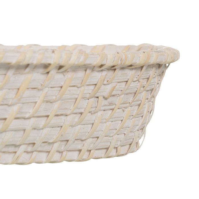 S/2 Bandeja Blanco Fibra Natural 29 X 22 X 7 cm S/2 Bandeja Blanco Fibra Natural 29 X 22 X 7 cm
