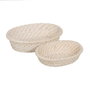 S/2 Bandeja Blanco Fibra Natural 29 X 22 X 7 cm