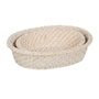 S/2 Bandeja Blanco Fibra Natural 29 X 22 X 7 cm