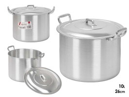 KINVARA Olla de Aluminio 26 cm 10 L Plata (Pack de 2)adu