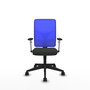 PIQUERAS Y CRESPO Silla de oficina Motilla con mecanismo Sincro, Azul y Negro