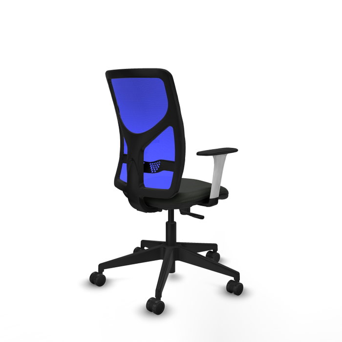 PIQUERAS Y CRESPO Silla de oficina Motilla con mecanismo Sincro, Azul y Negro