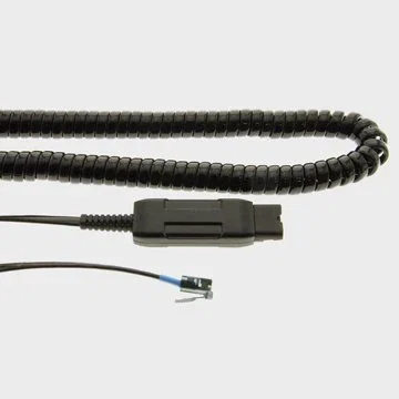 JPL Cable BL-09+P Espiral Negro, Conectores QD y RJ-11, Longitud 2 Metros