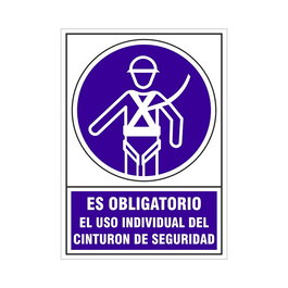 Duver Señal 613 Obligatorio Uso Cinturón Seguridad Plástico 295x210mm