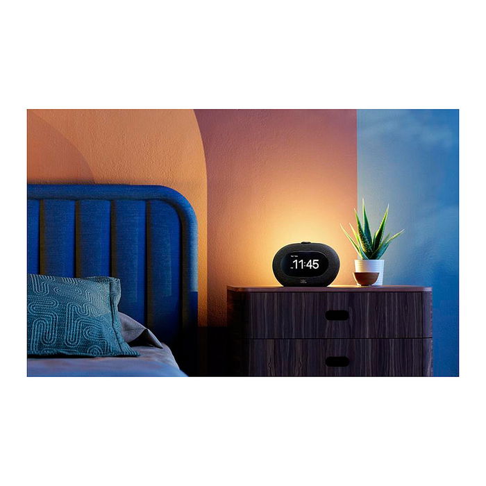 JBL Horizon 3 Reloj Despertador con Radio y Bluetooth, Altavoz para Música, Luz de Ambiente, Cargador USB, Negro, Modelo JBL Horizon 3