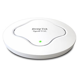DrayTek Vigor AP912c Punto de Acceso WiFi AC Mesh Interior 1200 Mbps Dual-Band 2.4/5 GHz con PoE, para Montaje en Pared o Techo, Color Blanco