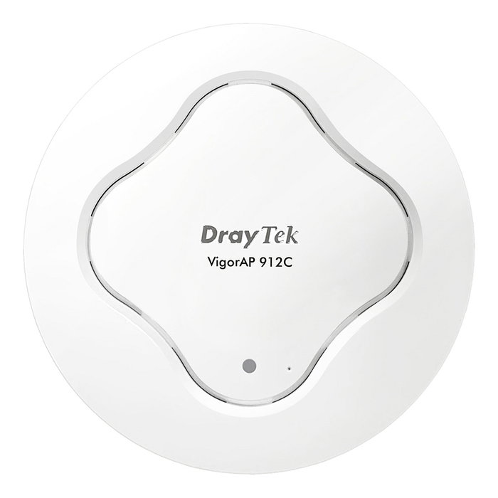 DrayTek Vigor AP912c Punto de Acceso WiFi AC Mesh Interior 1200 Mbps Dual-Band 2.4/5 GHz con PoE, para Montaje en Pared o Techo, Color Blanco