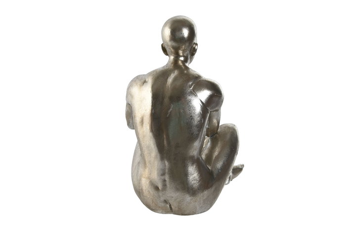 DKD Home Decor Figura Plateado Dorado Resina 13.5 x 22 x 19 cm (2 Unidades)