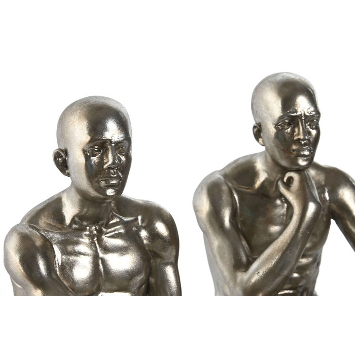 DKD Home Decor Figura de Resina Surtida Plateado y Dorado (Pack de 2) DKD Home Decor Figura de Resina Surtida Plateado y Dorado (Pack de 2)