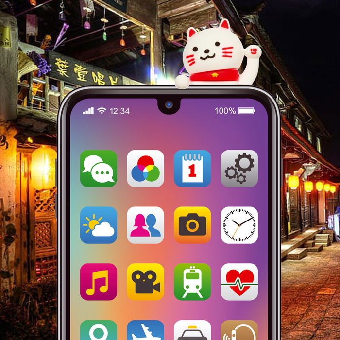 The Concept Factory Accesorio Deco Móvil Animal Mini Figura Decorativa para Teléfono Sonny Angel