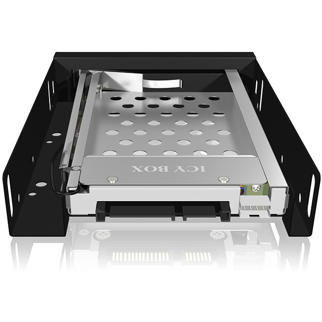 ICY BOX IB-2216StS Bandeja para Disco Duro 2.5" SATA/SATA II para Bahía 3.5" Hot-Swap con Cables Incluidos - Negro