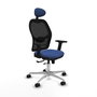PIQUERAS Y CRESPO Silla de Oficina Jorquera con Mecanismo Sincro/Traslack, Azul Marino y Negro