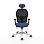 PIQUERAS Y CRESPO Silla de Oficina Jorquera con Mecanismo Sincro/Traslack, Azul Marino y Negro