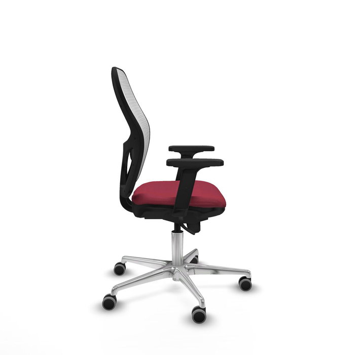 PIQUERAS Y CRESPO Silla de oficina Jorquera con mecanismo Sincro, Tela Granate y Malla Blanca PIQUERAS Y CRESPO Silla de oficina Jorquera con mecanismo Sincro, Tela Granate y Malla Blanca