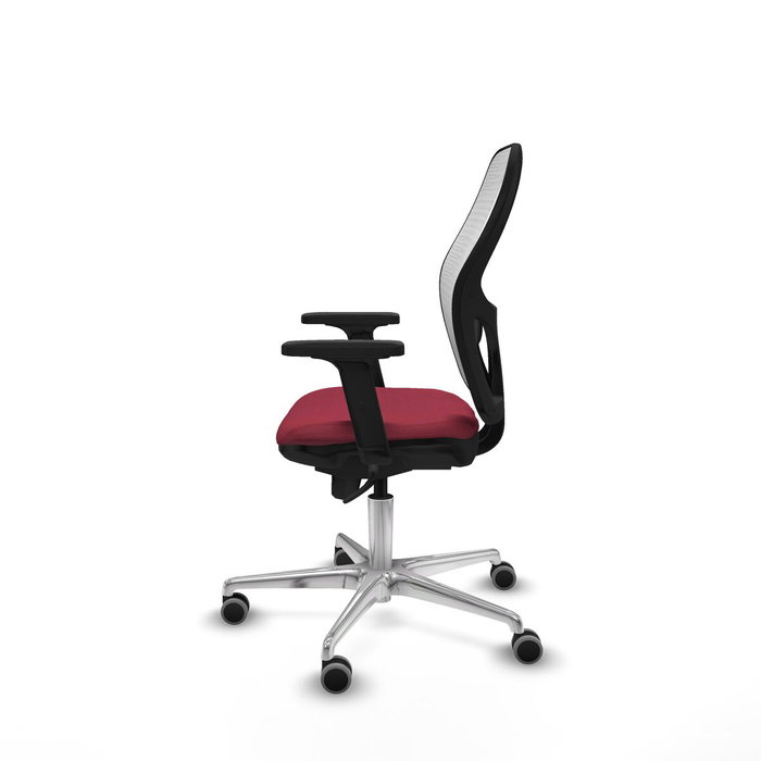 PIQUERAS Y CRESPO Silla de oficina Jorquera con mecanismo Sincro, Tela Granate y Malla Blanca PIQUERAS Y CRESPO Silla de oficina Jorquera con mecanismo Sincro, Tela Granate y Malla Blanca