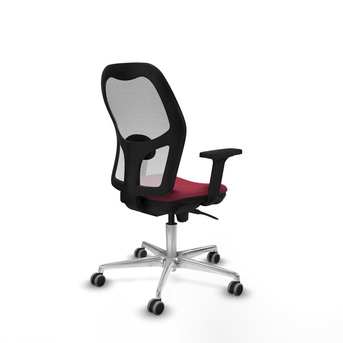 PIQUERAS Y CRESPO Silla de oficina Jorquera con mecanismo Sincro, Tela Granate y Malla Blanca PIQUERAS Y CRESPO Silla de oficina Jorquera con mecanismo Sincro, Tela Granate y Malla Blanca