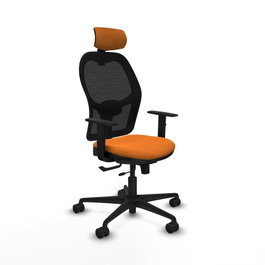 PIQUERAS Y CRESPO Silla de oficina Jorquera Naranja y Negro