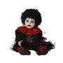 Disfraz de Payaso Negro para Bebé 6-12 Meses con Mono Completo y Detalles Rojos
