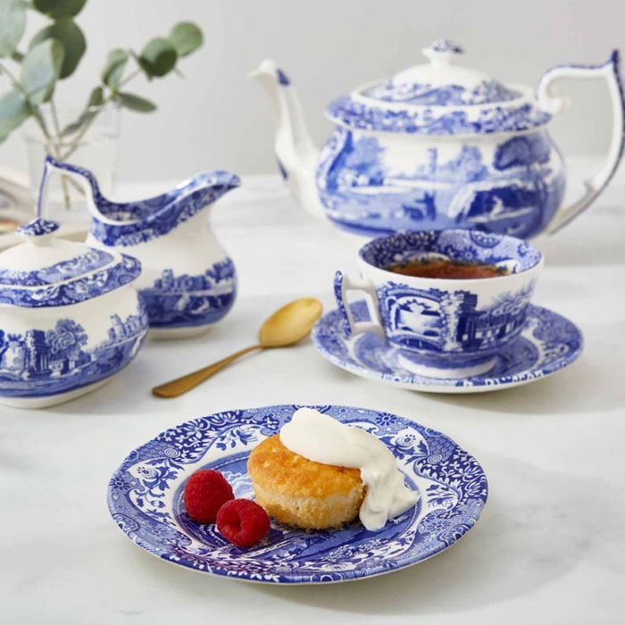 Spode Plato Pan Colección Blue Italian Diámetro 15 cm (4 Unidades)