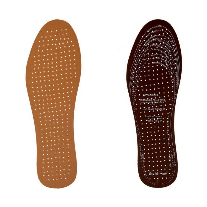 Plantillas Marrón Negro Cuero Plástico Látex 9,5 x 30 cm 12 x 0,2 x 36,5 cm (12 Unidades)