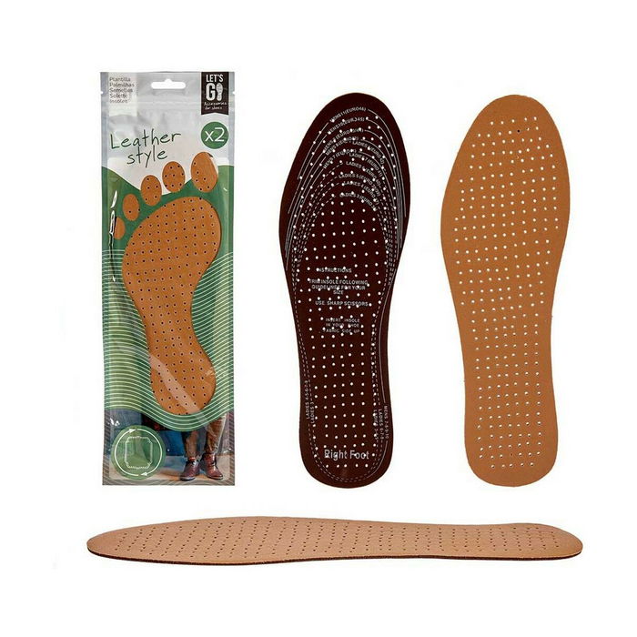 Plantillas Marrón Negro Cuero Plástico Látex 9,5 x 30 cm 12 x 0,2 x 36,5 cm (12 Unidades)