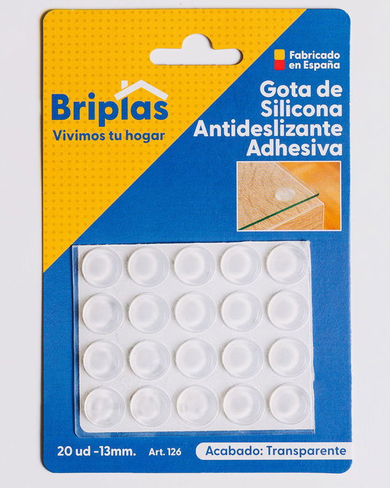 BRIPLAS Protectores de Silicona en Forma de Gota Antideslizantes 13 mm, 20 Unidades