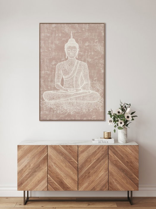 DKD Home Decor Cuadro Buda Marrón en Poliéster y Pino 80x120 cm DKD Home Decor Cuadro Buda Marrón en Poliéster y Pino 80x120 cm