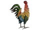 DKD Home Decor Figura de Metal Gallo Multicolor Pack de 2