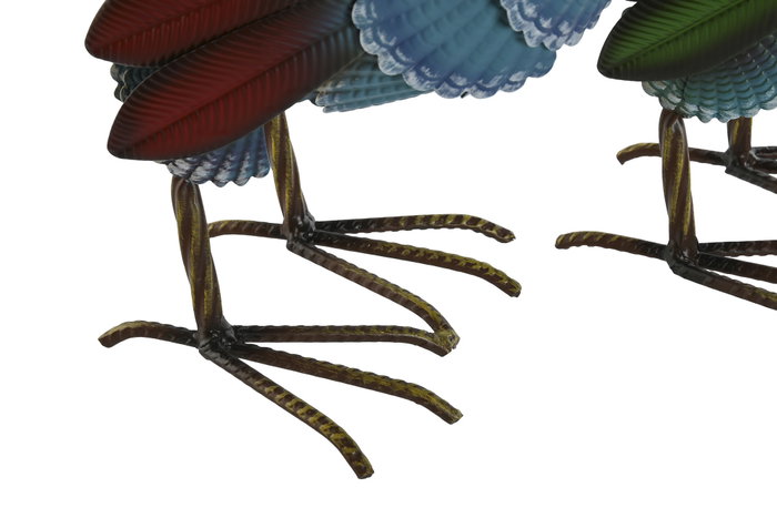 DKD Home Decor Figura de Metal Gallo Multicolor Pack de 2 DKD Home Decor Figura de Metal Gallo Multicolor Pack de 2