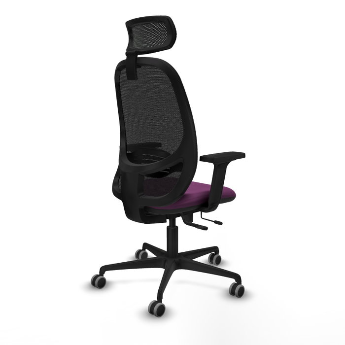 PIQUERAS Y CRESPO Silla de oficina Cilanco Morada con Malla Negra PIQUERAS Y CRESPO Silla de oficina Cilanco Morada con Malla Negra