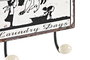 DKD Home Decor Perchero Pared Vintage Negro Blanco Metal 6 x 12 x 23 cm (4 Unidades)