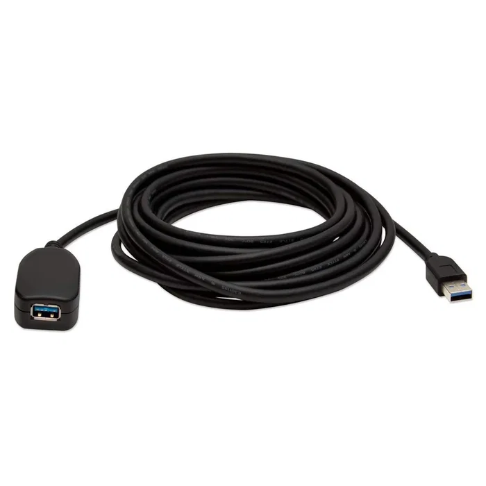 Manhattan Cable de Extensión Activo USB 3.2 Gen 1 (5 Gbps) USB A Macho a USB A Hembra, 5 Metros, Negro - 150712