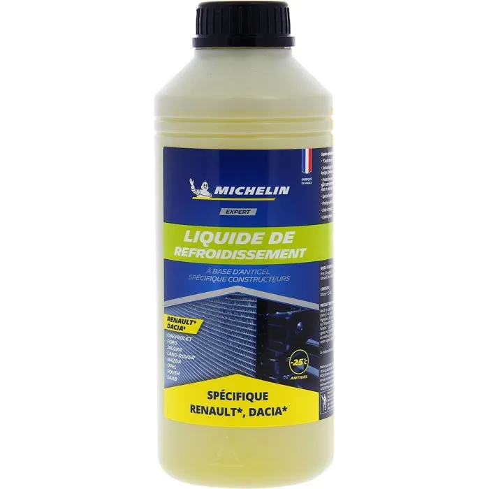 Michelin AAAALY87431 Refrigerante Amarillo para Renault Dacia 1 L Michelin AAAALY87431 Refrigerante Amarillo para Renault Dacia 1 L