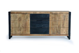 GINER Y COLOMER Aparador 2 Puertas Madera de Mango Natural 80 x 180 x 45 cm