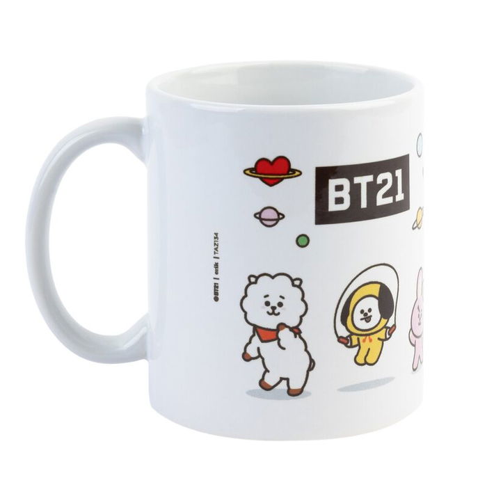 ERIK Taza Universtar BT21 330ml Cerámica Apta Microondas y Lavavajillas