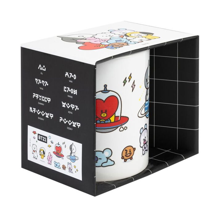 ERIK Taza Universtar BT21 330ml Cerámica Apta Microondas y Lavavajillas