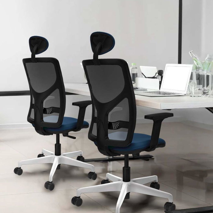 PIQUERAS Y CRESPO Silla de oficina Motilla Marrón y Blanco