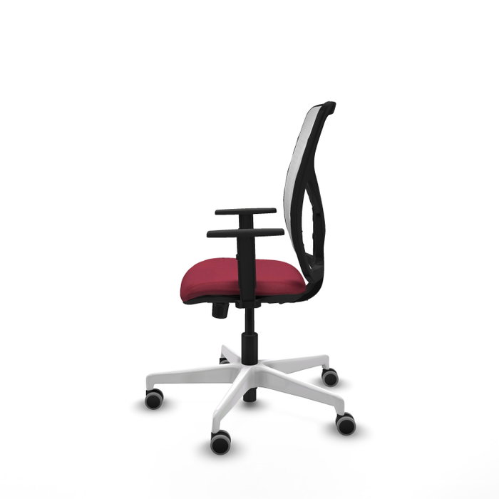 PIQUERAS Y CRESPO Silla de oficina Motilla con mecanismo Sincro Granate y Blanco PIQUERAS Y CRESPO Silla de oficina Motilla con mecanismo Sincro Granate y Blanco