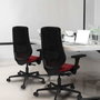 PIQUERAS Y CRESPO Silla de oficina Mardos con Mecanismo Sincro Rojo y Negro