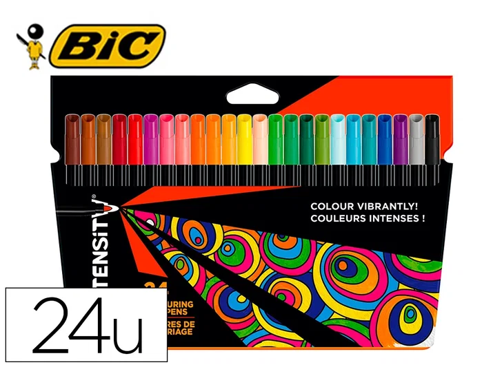 BIC Rotuladores Color Up Intensity de 24 colores