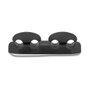 DeLOCK 18445 Organizador de cables con 4 pasacables autoadhesivo, Negro (Set de 2)