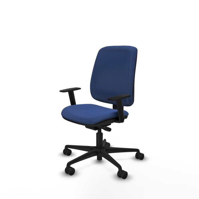 PIQUERAS Y CRESPO Silla Alares Azul Marino con Mecanismo Sincro/Traslack y Brazos 1D